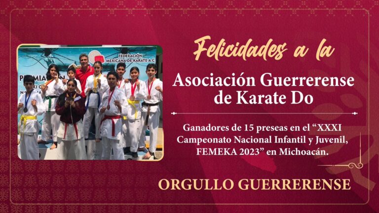 La Asociación Guerrerense de Karate Do, triunfó en el XXXI Campeonato Nacional Infantil y Juvenil