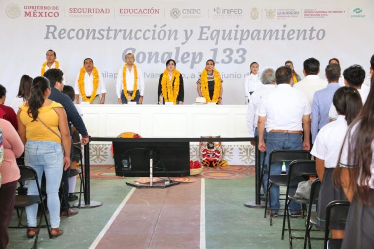 Evelyn Salgado Pineda: La rehabilitación del CONALEP Plantel 133 de Chilapa recibió una inversión de más de 32 millones de pesos