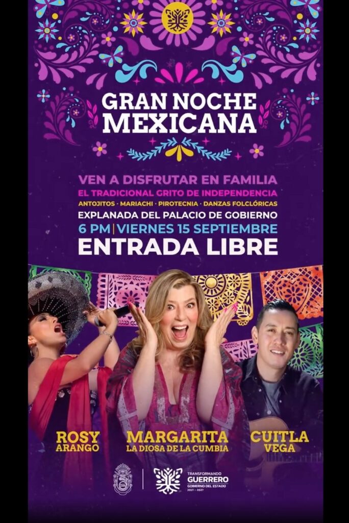 Grandes invitados en la noche mexicana de Chilpancingo