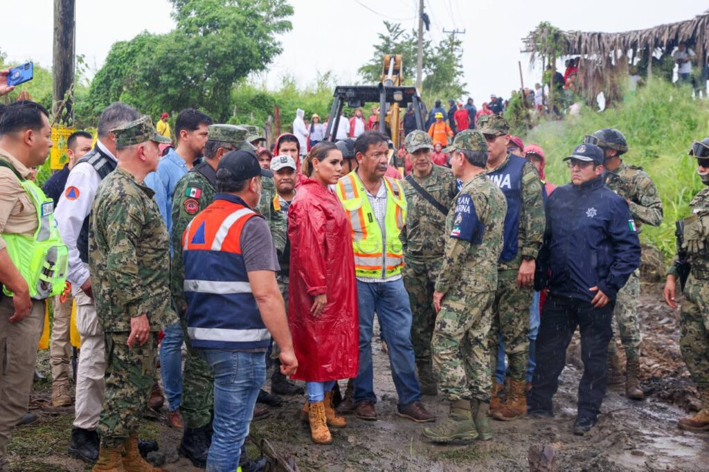La Gobernadora Evelyn Salgado recorrió municipios de Guerrero tras el paso de “Max”