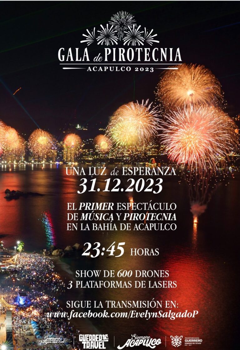 Acapulco se prepara para la Gala Pirotécnica, denominada “Una Luz de Esperanza”