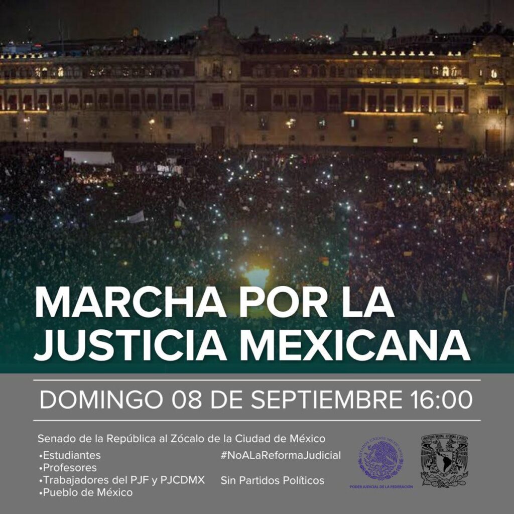 Convocan a marchar contra reforma judicial “sin partidos políticos”