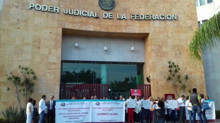 Trabajadores del PJF cierran accesos a juzgados y tribunales por falta de insumos