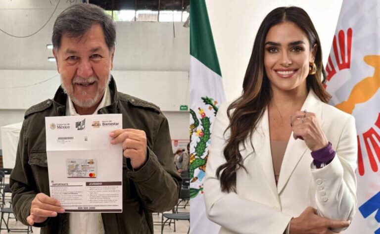 Chocan Rojo de la Vega y Fernández Noroña por pensión del bienestar