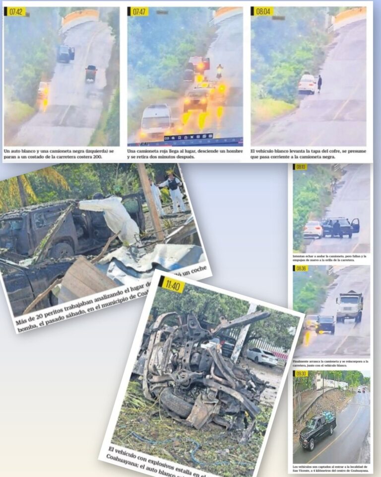 Revelan imágenes previas del ataque con coche bomba en Michoacán
