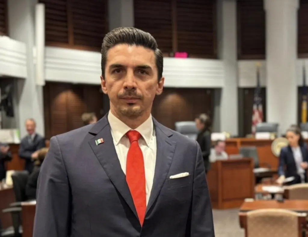 Alejandro Martínez Araiza durante su participación en paneles T-MEC en Washington.