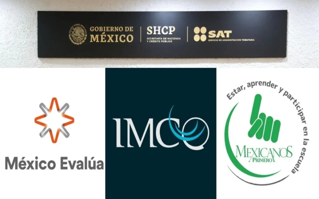 SAT revocó figura de donataria a México Evalúa, Mexicanos Primero, Visión 2030 e IMCO