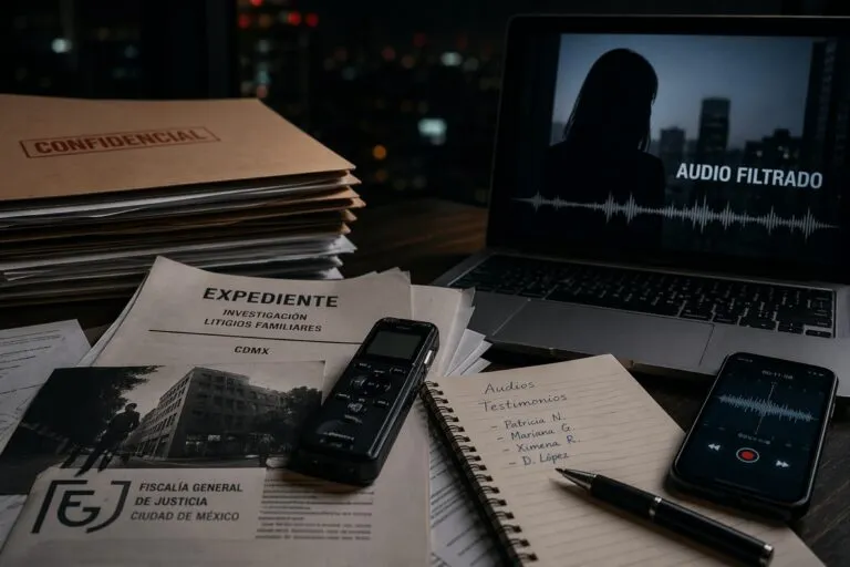 Documentos, grabadora y audios filtrados en investigación relacionada con Ana Katiria Suárez en CDMX