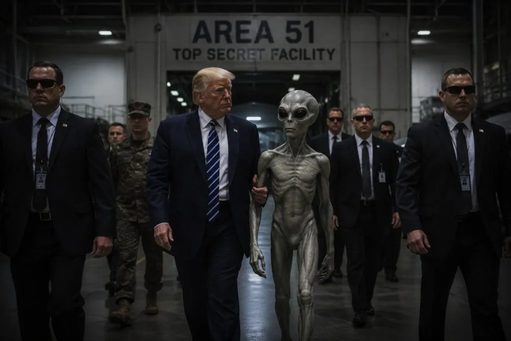 Trump desata polémica con imagen de supuesto extraterrestre