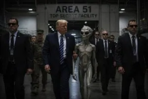 Trump desata polémica con imagen de supuesto extraterrestre