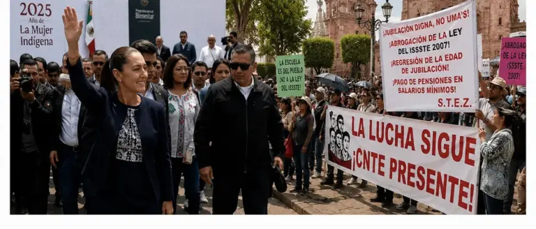 Sheinbaum cancela visita a Zacatecas ante presión magisterial