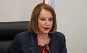 Laura Itzel Castillo, presidenta del Senado, durante actividades legislativas.
