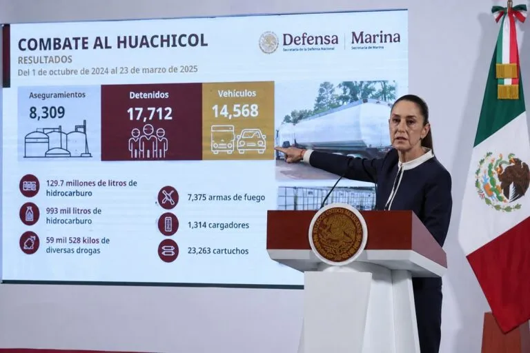 Sheinbaum niega refinerías clandestinas y redefine el caso del huachicol