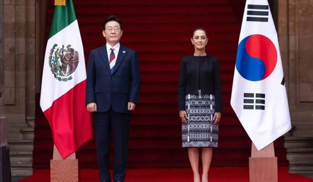 Sheinbaum recibe al Presidente de la República de Corea, Lee Jae-myung