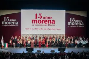 Celebran 15 años de Morena, Partido-Movimiento que hizo renacer a México